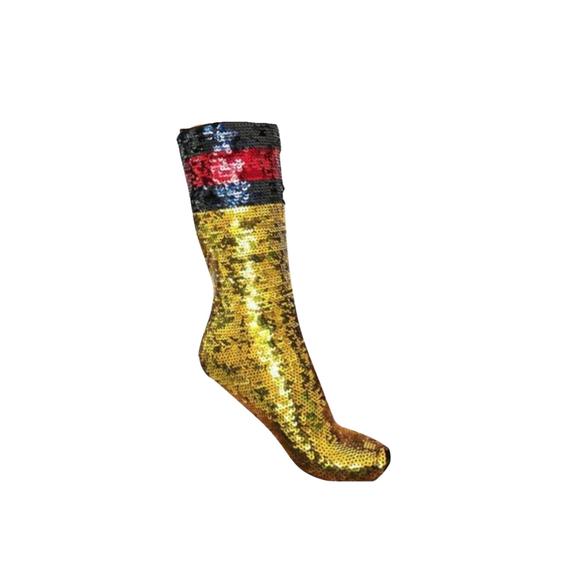 Gucci - Webright Sequin Embellished Socks - M